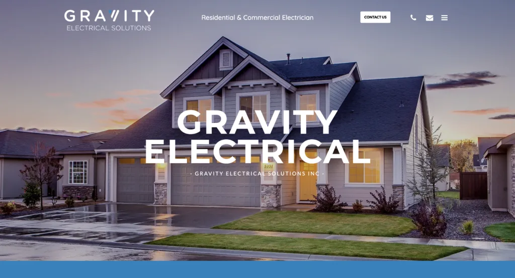 nesta sites - electrical website design - best electrician websites gravity electrical - nesta sites - electrician website