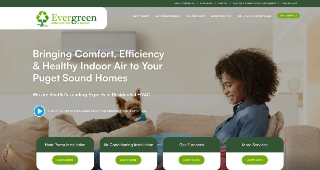 Evergreen heating and energy 11 best HVAC websites