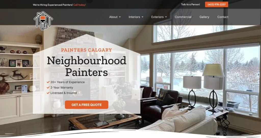 11 best house painting website design neighbourhood painters