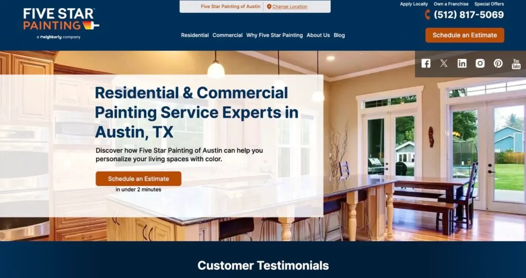 11 best house painting website design five star painting