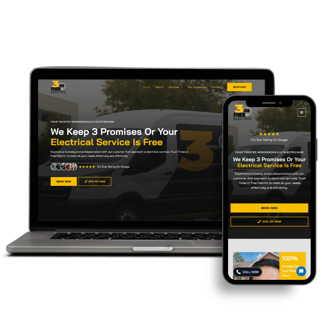 3 or free electric website mockup Nesta Sites